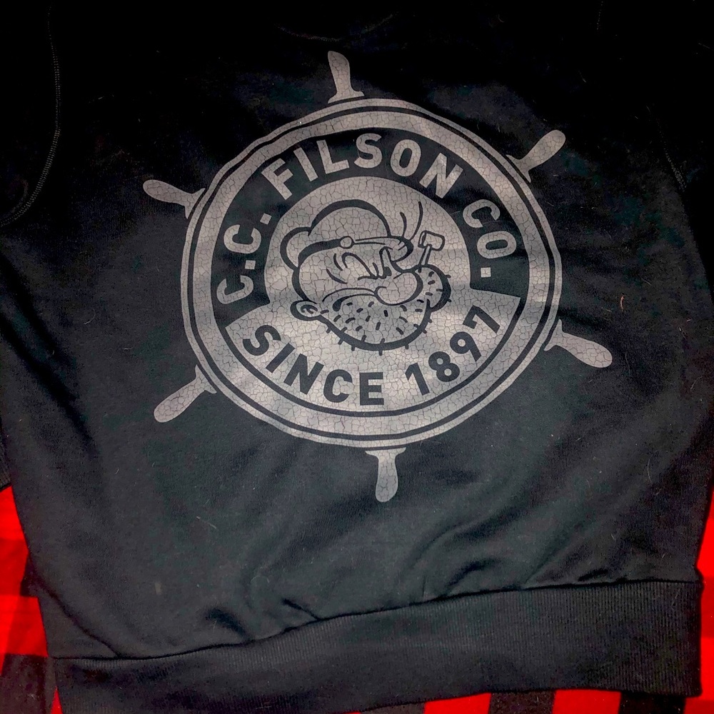 Filson Popeyes double hoodie size large euc